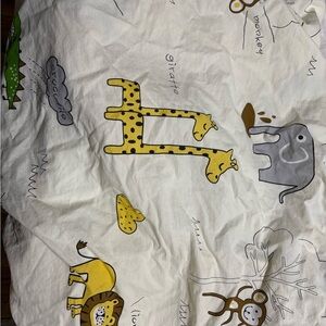 Yellow Giraffe Safari Print Crib Sheet 100% Cotton